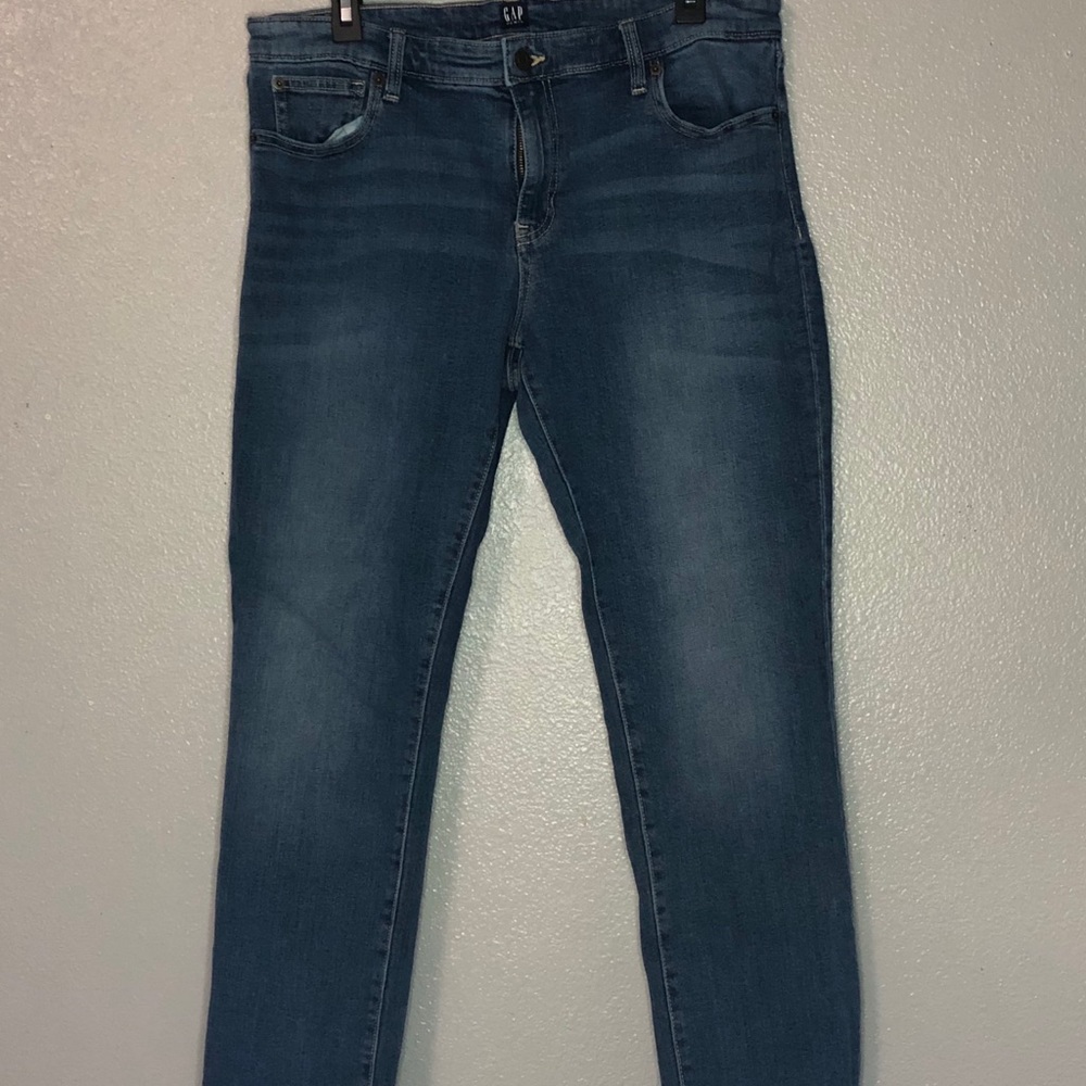 blue straight fit jeans